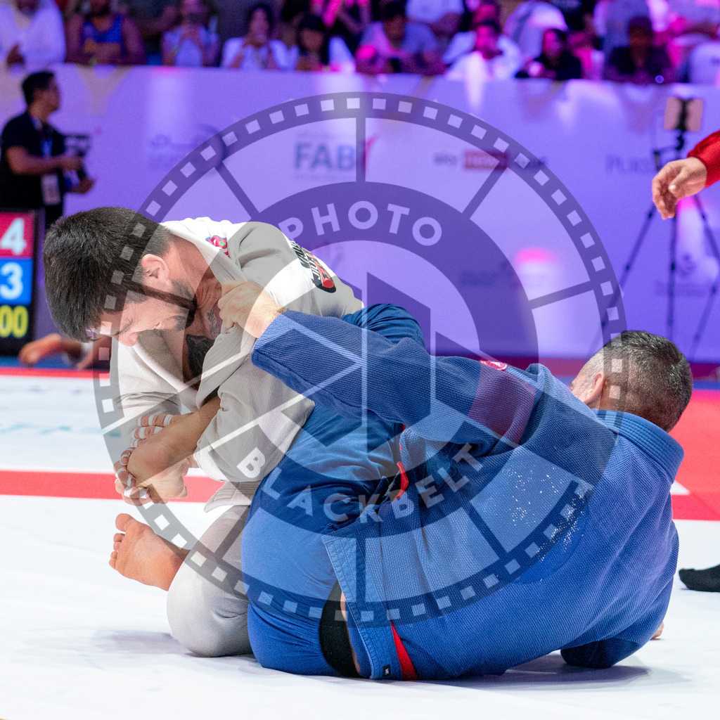 20231107PBB5458 | Fighters compete during the AJP World Master Championship in the Mubadala Arena in Abu Dhabi, Arab United Emirates, on November 7, 2023.