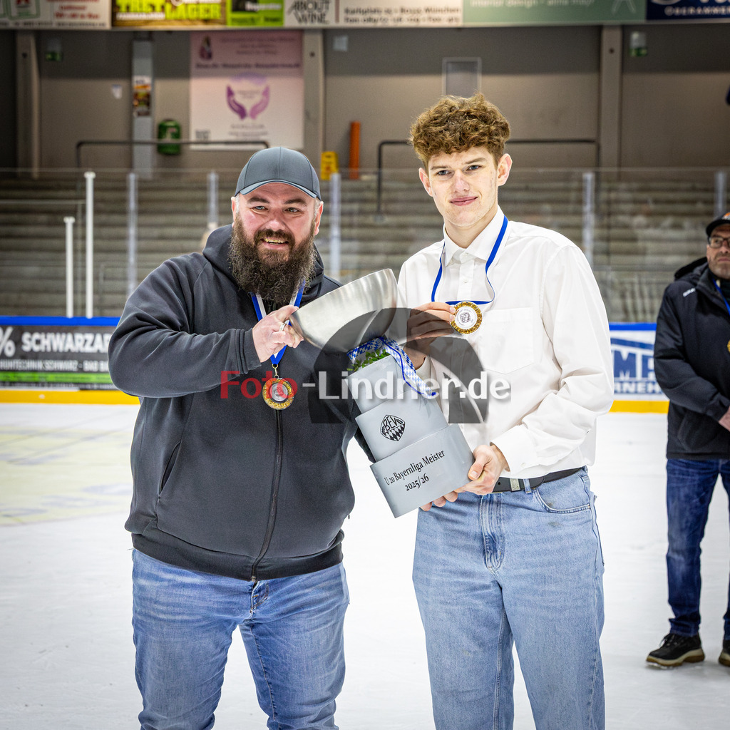 Peißenberg MINERS U20 Meisterfeier | Eishockey Bayernliga U20 Siegerehrung 2026, Peißenberg MINERS U20 Meisterfeier, 20260314,,2026-03-14 in Peißenberg (flatbuy Arena Peißenberg), Copyright: WolfgangxLindner www.foto-lindner.de