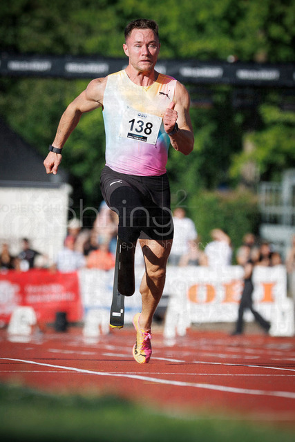PUMA Fast Arms, Fast Legs; Wetzlar, 10.07.2026 | WETZLAR, GERMANY - JULY 10, 2026 :  Para athlete Felix Streng (Sprintteam Wetzlar) competing during the athletics meeting PUMA Fast Arms, Fast Legs at Stadion Wetzlar on July 10, 2026 in Wetzlar, Germany.