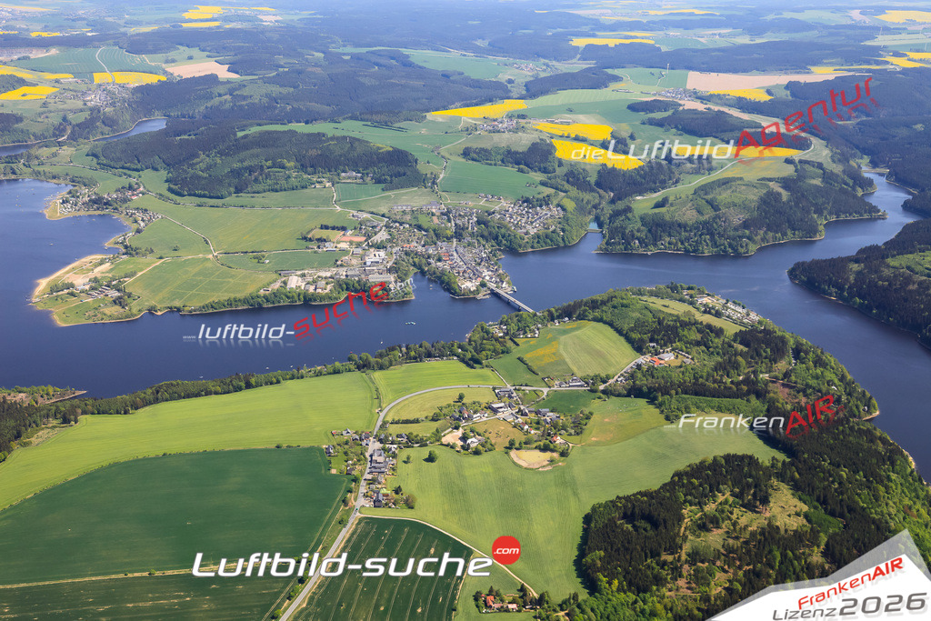 Die Luftaufnahme Saalburg - Saalburg Ebersdorf wurde vom UL-Flugzeug (keine Drohne) aus fotografiert.Hohe Druck- Auflösung-die Geschenkidee!