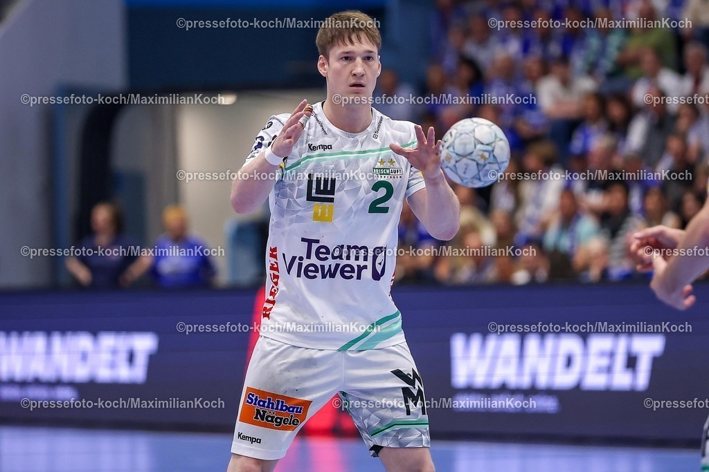 Gum30042601073 | 30.04.2026, Handball, 1. HBL, VfL Gummersbach - Frisch Auf! Göppingen, Saison 2025 / 2026 Herren, Schwalbe-Arena: Oskar Neudeck (Frisch Auf Göppingen #02) 