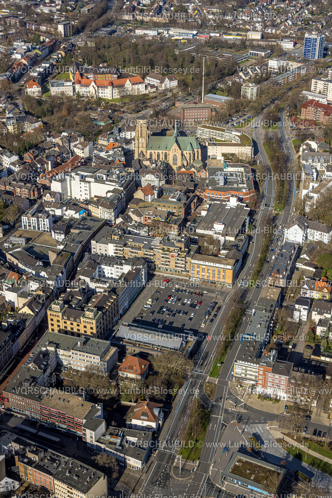 Gelsenkirchen230211311 | Luftbild, Marktplatz an der De-La-Chevallerie-Straße, Buer, Gelsenkirchen, Ruhrgebiet, Nordrhein-Westfalen, Deutschland