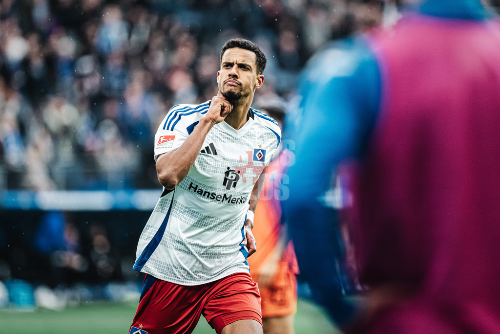 Fußball | Männer | Saison 2024/2025 | 2. Fußball-Bundesliga | 7. Spieltag | Hamburger SV vs. SC Paderborn 07 | 28.09.2024 | Robert Glatzel (#9, HSV) Torjubel