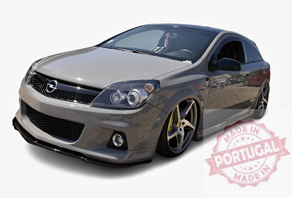 Customized Opel Astra GTC showing tuning and styling elements | Tuned Opel Astra GTC with custom body kit, alloy wheels and tinted windows, parked and exhibiting tuning modifications - Realized with Pictrs.com