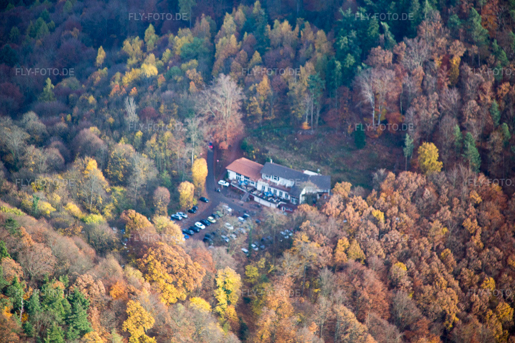 Luftbild: Barbarossa im Ortsteil Bindersbach in Annweiler im Bundesland Rheinland-Pfalz in Deutschland. Foto: IMG_085133.jpg vom 08.11.2015 durch Werner Riehm/FLY-FOTO.de