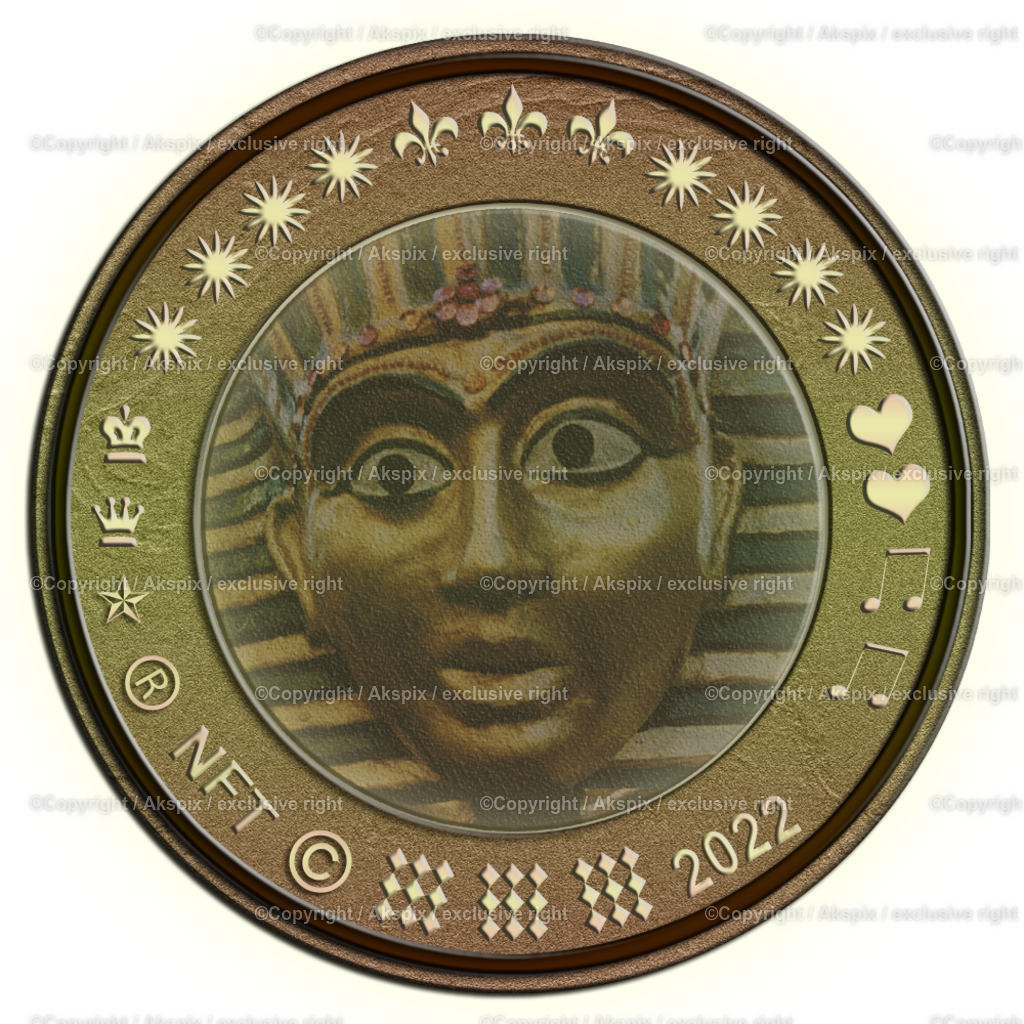 NFTs_Coin-Farao-Egypt-2022 | Die Bildagentur Akspix ist eine Online-Bildagentur und bietet professionelles und kreatives Bildmaterial Royalty free und Rights Managed. Bildarchiv Akspix bietet eine große Auswahl an kreativen und klassischen Motiven.Frankfurt Fotograf, Fotoshooting