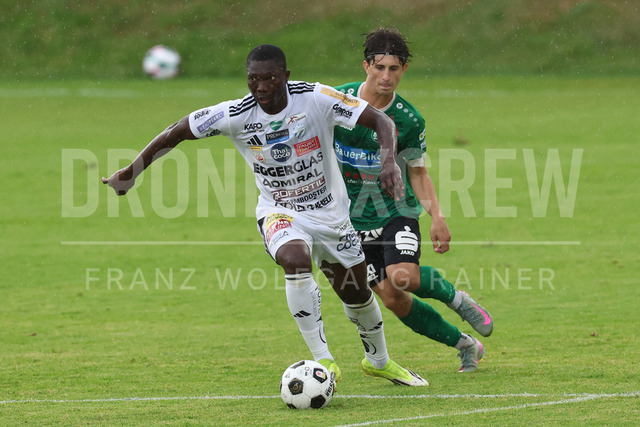 Friendly Match: SC Weiz vs TSV Hartberg in Weiz | Weiz, AUSTRIA, 01.JUL.26 - SOCCER - ADMIRAL Bundesliga, SC Weiz vs TSV Hartberg, test match. The image shows Youba Diarra (Hartberg) and Jonas Sander (SC Weiz).