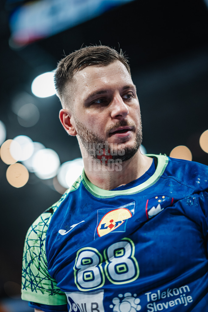 Handball | Herren | EHF EURO 2024 | European Championshop Men 2024 Final Tournament | Slowenien vs. Dänemark | 23.01.2024 | Aleks Vlah (#88, Slowenien, SLO)