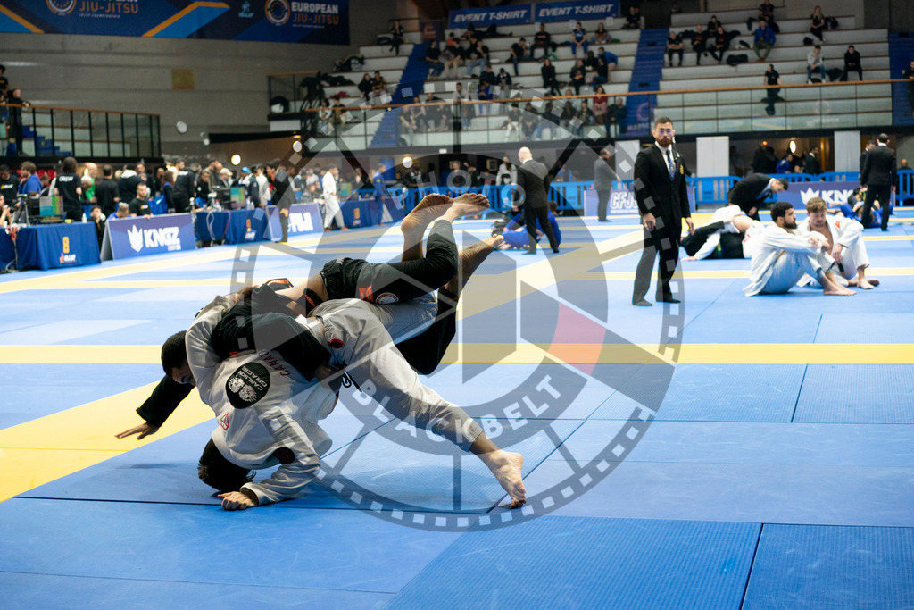 20240124PBB01364 | Fighters compete during the second day of the IBJJF European Championship in Paris, France, on January 24, 2024.