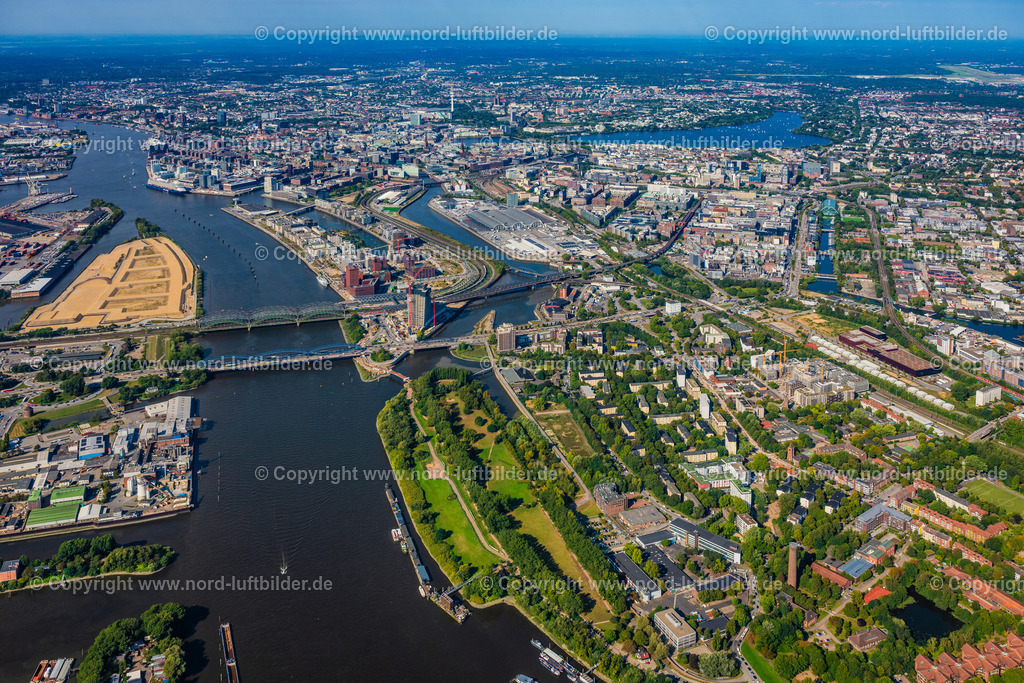 Hamburg_Rothenburgsort_ELS_8351200925 | HAMBURG 20.09.2025 Fluß - Brückenbauwerk Elbbrücken - Norderelbbrücke über die Ufer der Elbe in Hamburg. // River - bridge structure Elbbruecken - Norderelbbruecke on the banks of the Elbe in Hamburg, Germany. Foto: Martin Elsen