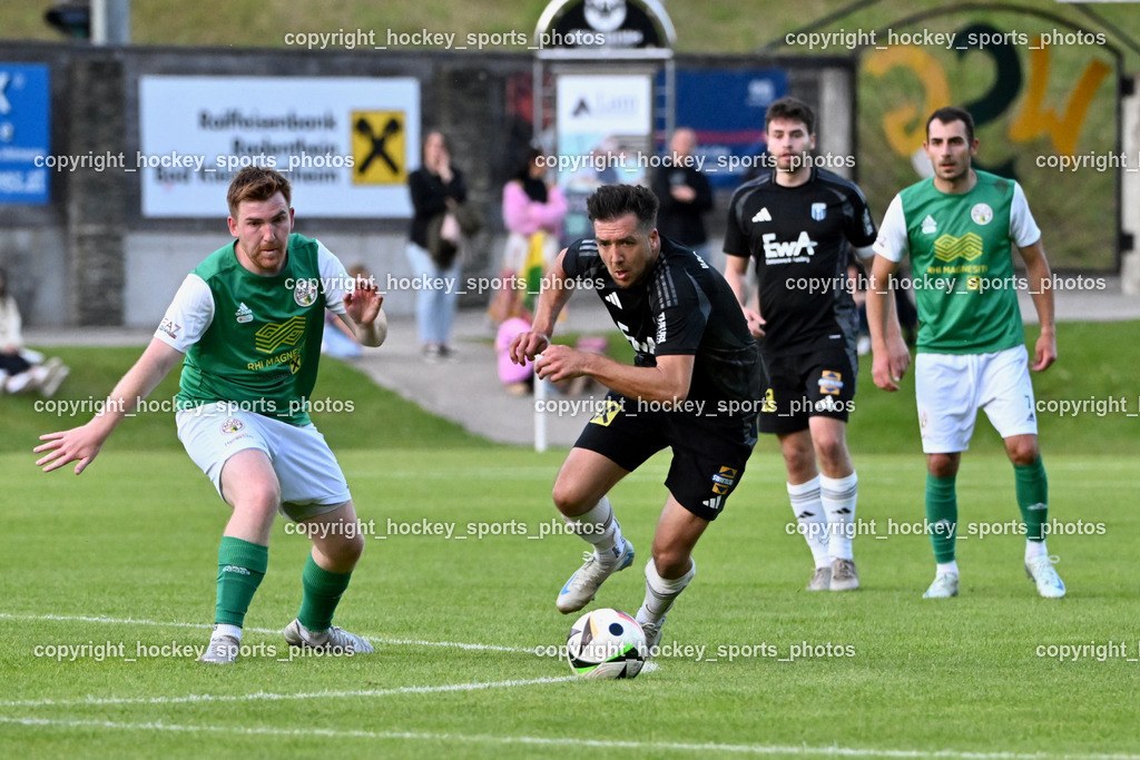 WSG Radenthein vs. URC Thal Assling | #14 Fabian Kurt Feichter WSG Radenthein, #8 Patrick Hainzer URC Thal Assling, WSG Radenthein vs. URC Thal Assling, WSG Radenthein vs. URC Thal Assling am 30.05.2025 in Radenthein (Sportplatz Radenthein), Austria, (Photo by Bernd Stefan)