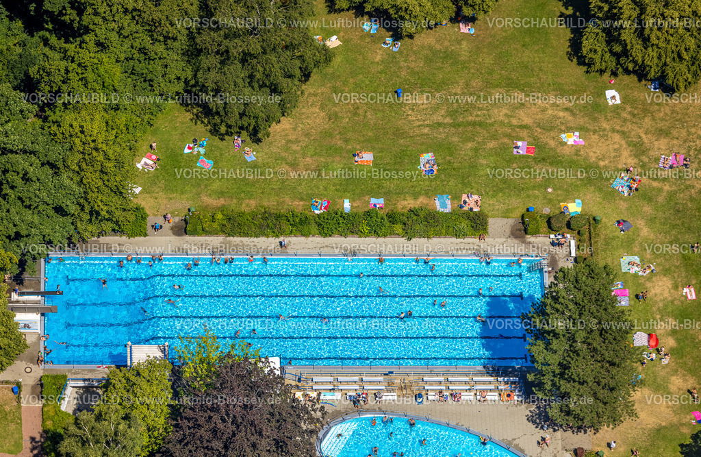 Hattingen230708361 | Luftbild, Freibad und Badegäste, Liegewiese, Welper, Hattingen, Ruhrgebiet, Nordrhein-Westfalen, Deutschland