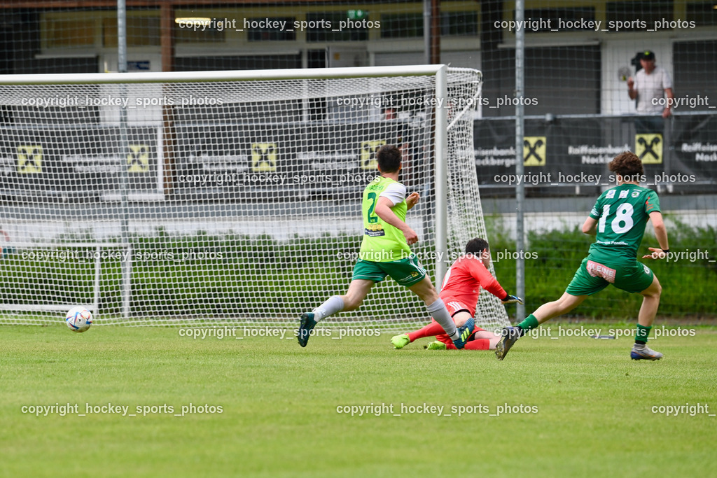 WSG Radenthein vs. SV Rapid Lienz 9.6.2023 | #18 Oliver Gomig, Tor SV Rapid Lienz, #30 Stefan Takats, #2 Alexander Rauter