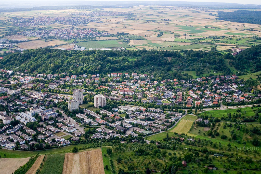 Luftbild: Hildrizhauser Straße in Herrenberg im Bundesland Baden-Württemberg in Deutschland. Foto: IMG_12213.jpg vom 02.08.2008 durch Werner Riehm/FLY-FOTO.de