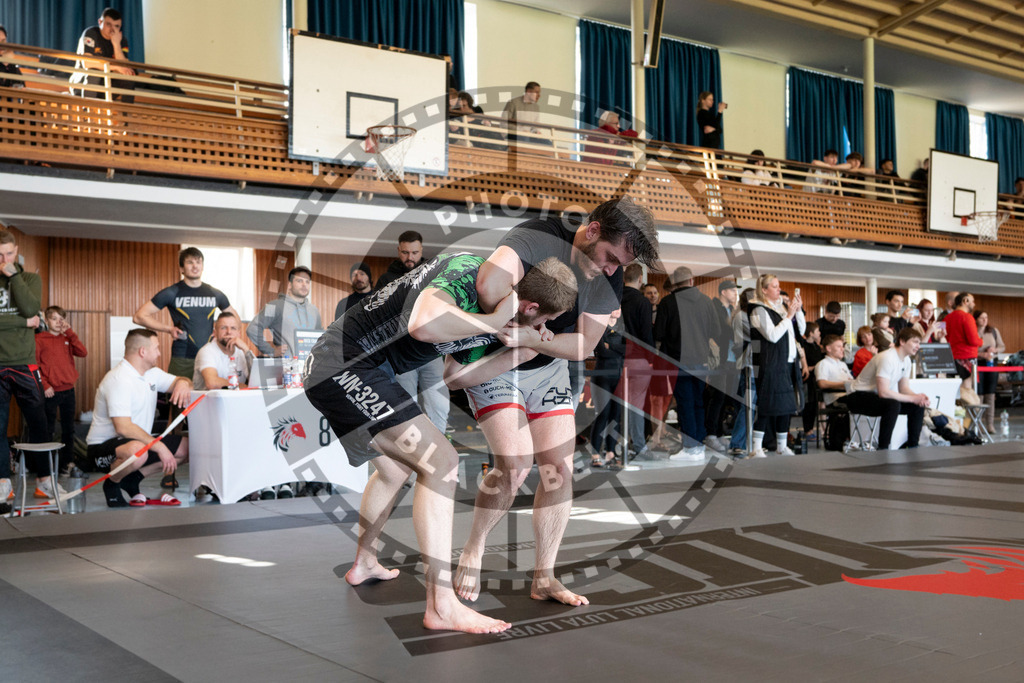 20240309PBB5724 | Fighters compete during the International Luta Livre (ILLCS) Spring Championship in Hannover, Germany, on March 9, 2024.