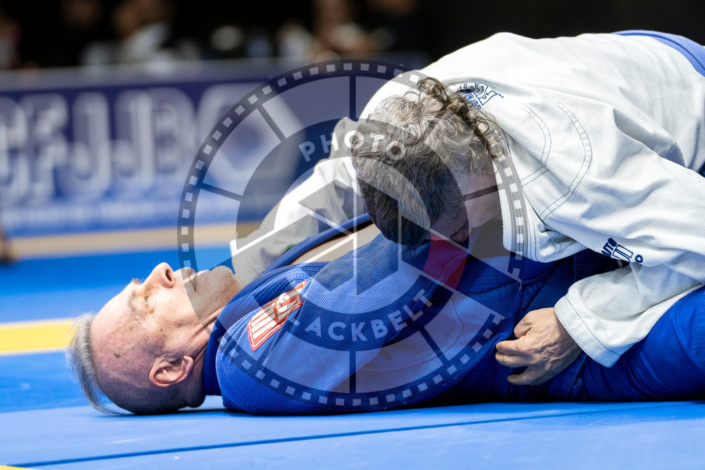20240122PBB6579 | Fighters compete during the second day of the IBJJF European Championship in Paris, France, on January 22, 2024.