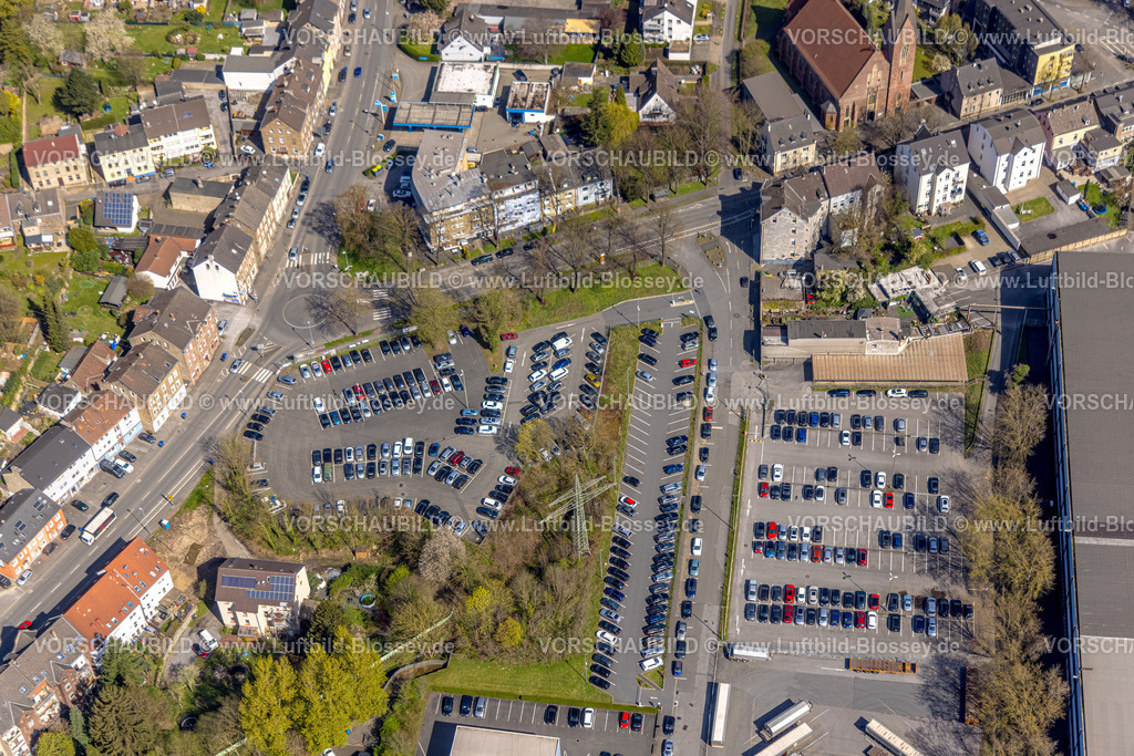 Witten220401341 | Luftbild, Parkplatz Deutsche Edelstahlwerke Witten, Heven, Witten, Ruhrgebiet, Nordrhein-Westfalen, Deutschland