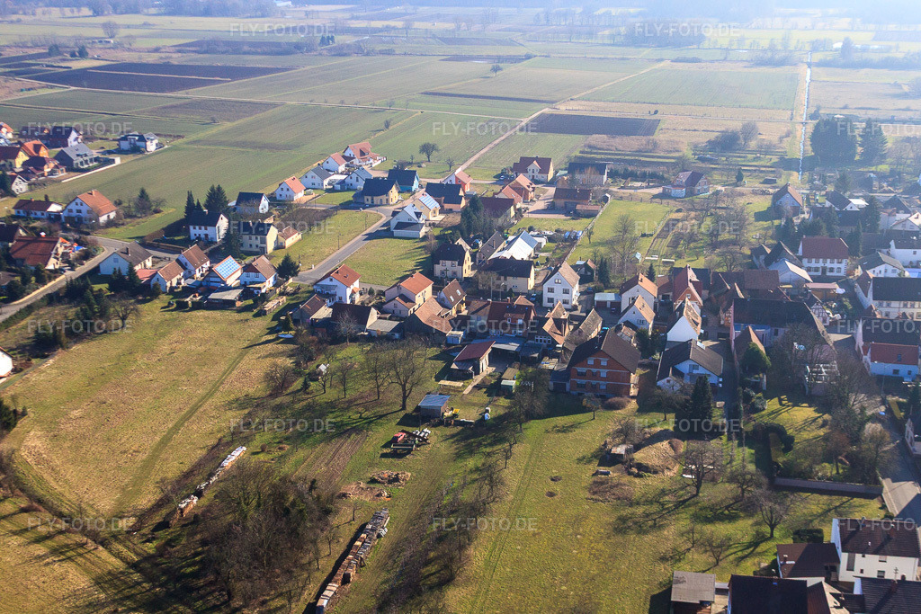 Luftbild: Hauptstr in Kapsweyer im Bundesland Rheinland-Pfalz in Deutschland. Foto: IMG_37364.jpg vom 07.02.2011 durch Werner Riehm/FLY-FOTO.de