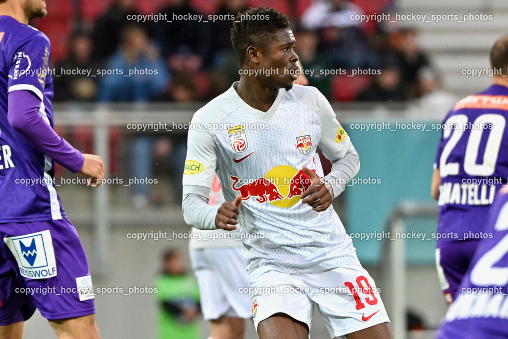Austria Klagenfurt vs. FC Red Bull Salzburg | #19 Karim Konate FC Red Bull Salzburg, Austria Klagenfurt vs. FC Red Bull Salzburg, Austria Klagenfurt vs. FC Red Bull Salzburg am 24.04.2024 in Klagenfurt (Wörthersee Stadion ), Austria, (Photo by Bernd Stefan)