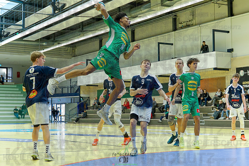mJB Pokalrunde dt. Meisterschaft, TV Hüttenberg - TSV GWD Minden | mJB Pokalrunde dt. Meisterschaft, TV Hüttenberg - TSV GWD Minden am 15.03.2025 in Münchholzhausen (Sporthalle Münchholzhausen)Photo © 2025 - Jörg Heinrich - Realisiert mit Pictrs.com