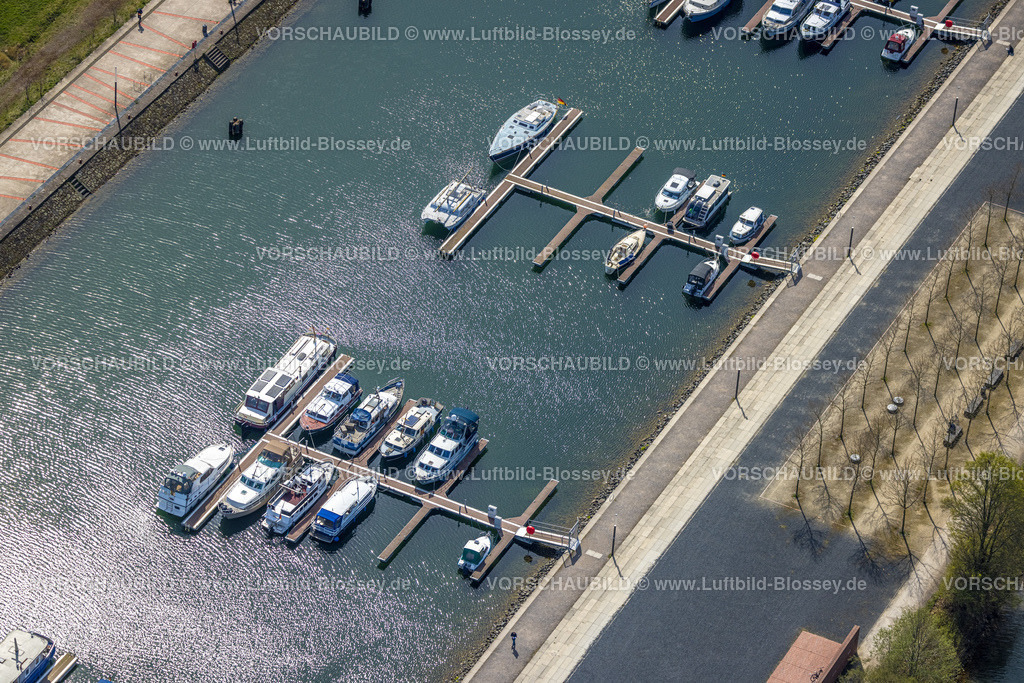 Gelsenkirchen220402407 | Luftbild, Bootsanlegestelle im Yachthafen Marina am Hafenquartier Graf Bismarck am Rhein-Herne-Kanal, Bismarck, Gelsenkirchen, Ruhrgebiet, Nordrhein-Westfalen, Deutschland
