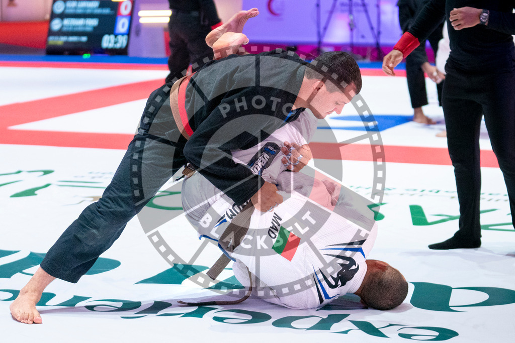 20231107PBB5564 | Fighters compete during the AJP World Master Championship in the Mubadala Arena in Abu Dhabi, Arab United Emirates, on November 7, 2023.