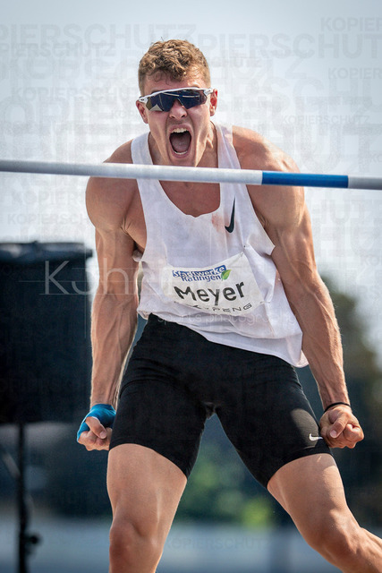 Multisport Event; Ratingen, 27.06.2026 | RATINGEN, GERMANY - JUNE 27, 2026 : Marcel Meyer (GER / Germany) reacts in the decathlon’s high jump  during the Multisport Event at Stadion Ratingen on June 27, 2026 in Ratingen, Germany.