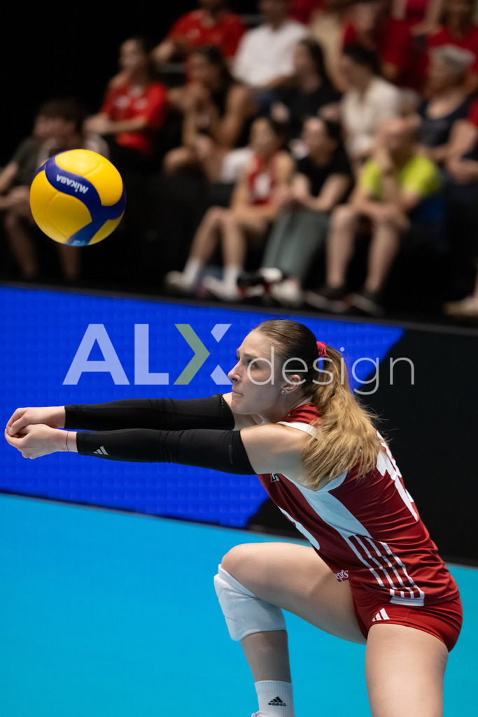 Austria v Switzerland - CEV European League Women | KRIENS, SWITZERLAND - JUNE 14: EVA STABENTHEINER of Austria during the CEV European League match between Austria and Switzerland at Pilatus Arena on June 14, 2026 in Kriens, Switzerland. - Realisiert mit Pictrs.com