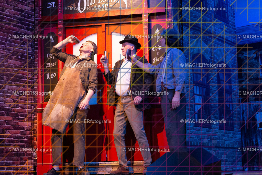 079_MFL-2025 | Portraitbilder von Regisseur; Darsteller; Techniker; Maske; Kostüme; Chor; Musiker; Bilderserie der Generalprobe und der Premierenvorstellung, Szenenbilder; Ausdrucksstudien; Bühnenüberblick; Bühnenkulissen; Pressefotos inkl. Redaktionsfoto Darstellergruppe.