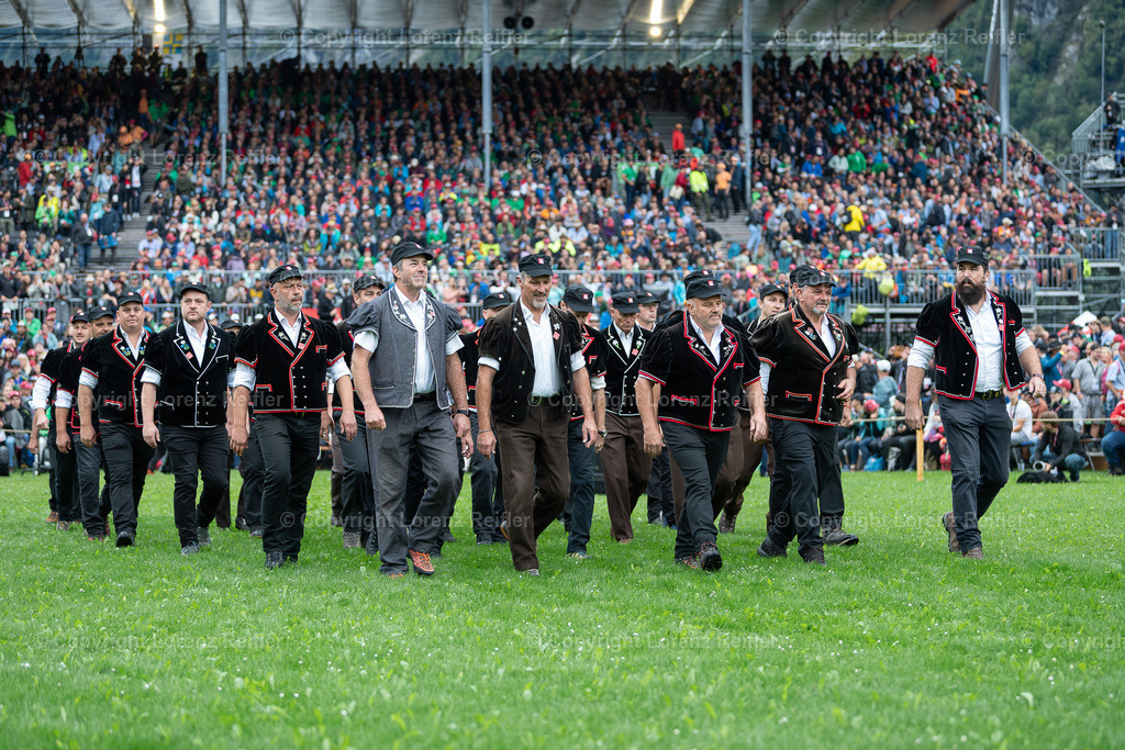 Schwingen -  ESAF 2025 Samstag Einmarsch | Mollis, 30.8.25, Schwingen - ESAF Samstag.