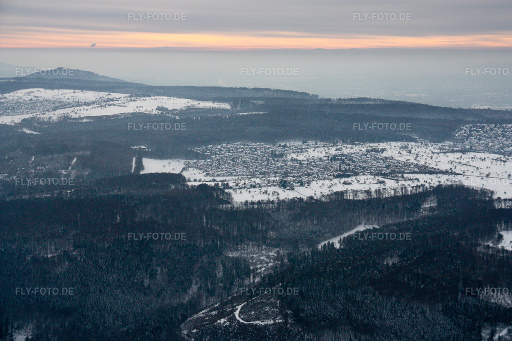 Luftbild: Schöllbronn von Norden im Ortsteil Schöllbronn in Ettlingen im Bundesland Baden-Württemberg in Deutschland. Foto: IMG_17022.jpg vom 15.02.2009 durch Werner Riehm/FLY-FOTO.de
