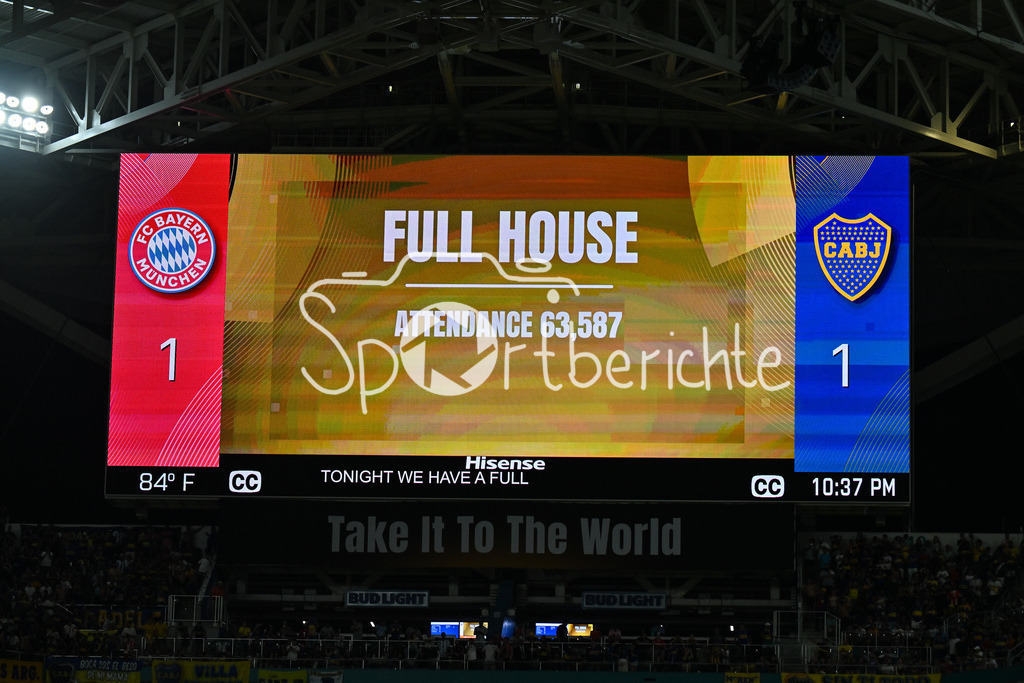 FC Bayern München - Boca Juniors | Ausverkauftes Haus in Miami / FIFA Club World Cup: FC Bayern Muenchen - Boca Juniors, Hard Rock Stadium am 20.06.2025 / NOT FOR SALE IN USA