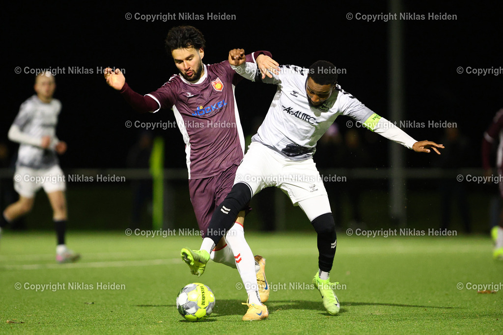 NH_HT16_ETSVHamburg_OberligaHamburg_25032026 | #25 Emirkaan Güzel (HT 16), #8 Ridel Monteiro (ETSV Hamburg)Fußball I Herren I Gamesright Oberliga Hamburg I Saison 2025-2026  I 22. Spieltag I HT 16 - ETSV Hamburg I 25.03.2026 I Sportplatz Legienstraße