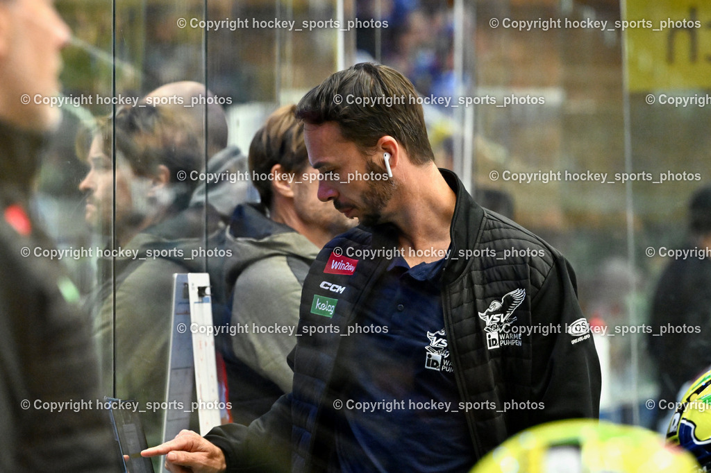 EC IDM Wärmepumpen VSV vs. Pioneers Vorarlberg | Marco Pewal Assistant Coach EC VSV, EC IDM Wärmepumpen VSV vs. Pioneers Vorarlberg, EC IDM WÄRMEPUMPEN VSV vs. Pioneers Vorarlberg am 03.10.2025 in Villach (Stadthalle Villach), Austria, (Photo by Bernd Stefan)