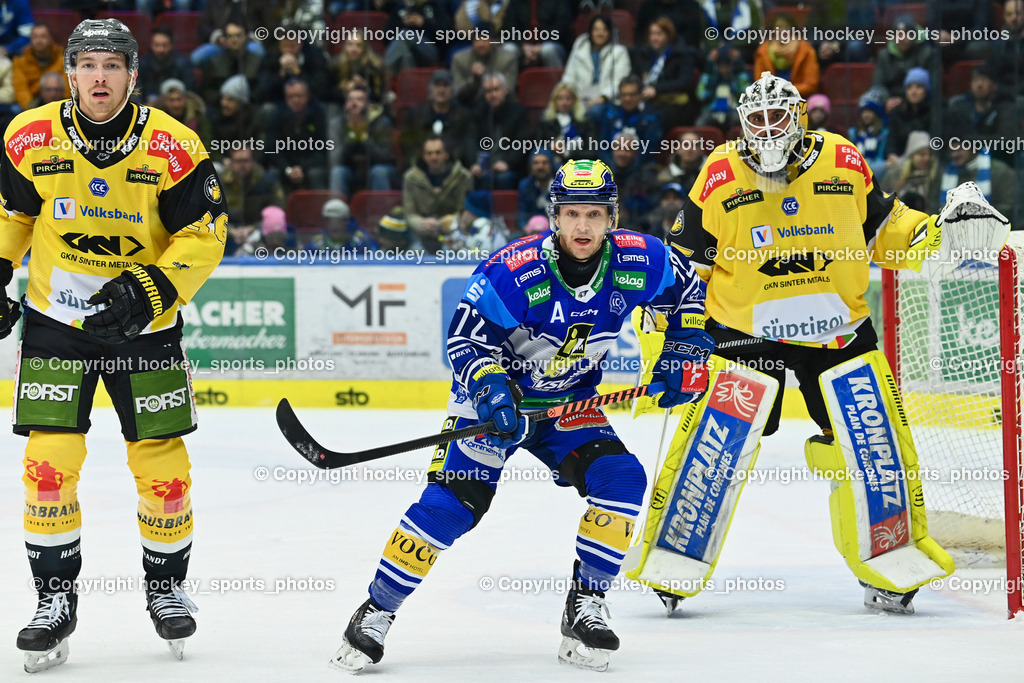 EC IDM Wärmepumpen VSV vs. HC Pustertal | #36 Osmanski Austin Michael HC PUSTERTAL, #72 HUGHES John EC VSV, #25 Bernard Andreas HC PUSTERTAL, EC IDM Wärmepumpen VSV vs. HC Pustertal, EC IDM Wärmepumpen VSV vs. HC Pustertal am 15.11.2024 in Villach (Stadthalle Villach), Austria, (Photo by Bernd Stefan)