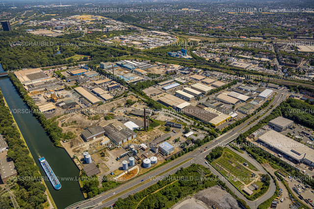 Oberhausen230705101 | Luftbild, Industriegebiet West 2 am Rhein-Herne-Kanal, Lirich, Oberhausen, Ruhrgebiet, Nordrhein-Westfalen, Deutschland