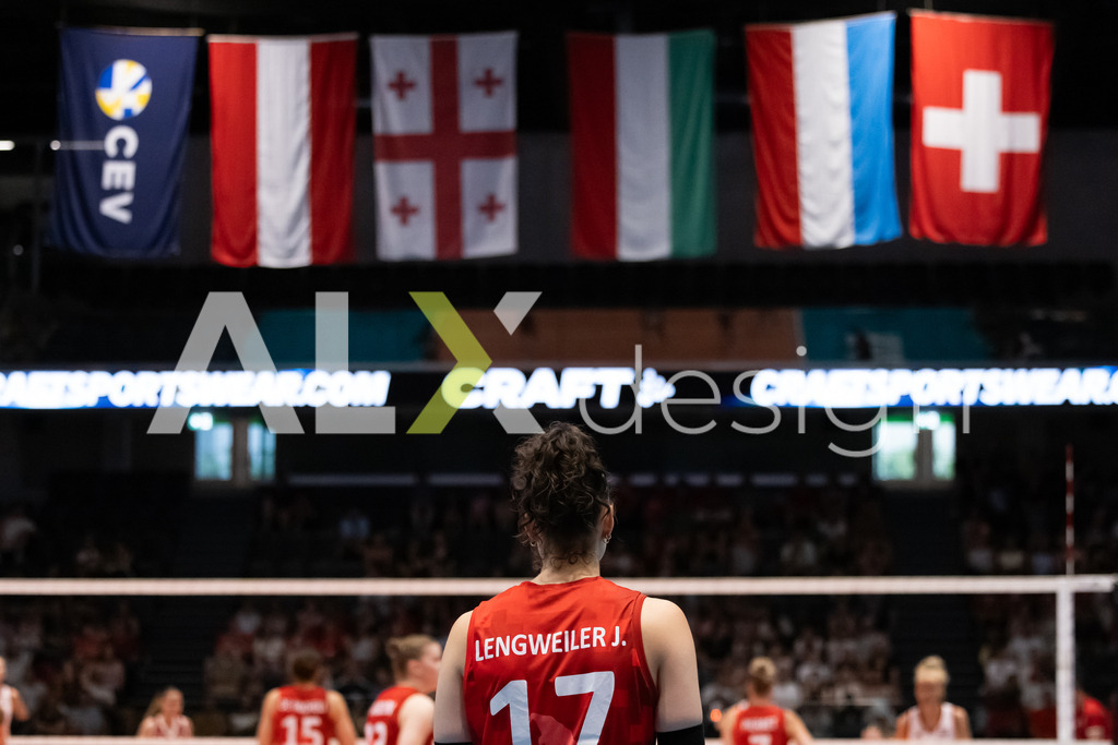 Austria v Switzerland - CEV European League Women | KRIENS, SWITZERLAND - JUNE 14: JULIE LENGWEILER of Switzerland during the CEV European League match between Austria and Switzerland at Pilatus Arena on June 14, 2026 in Kriens, Switzerland. - Realisiert mit Pictrs.com