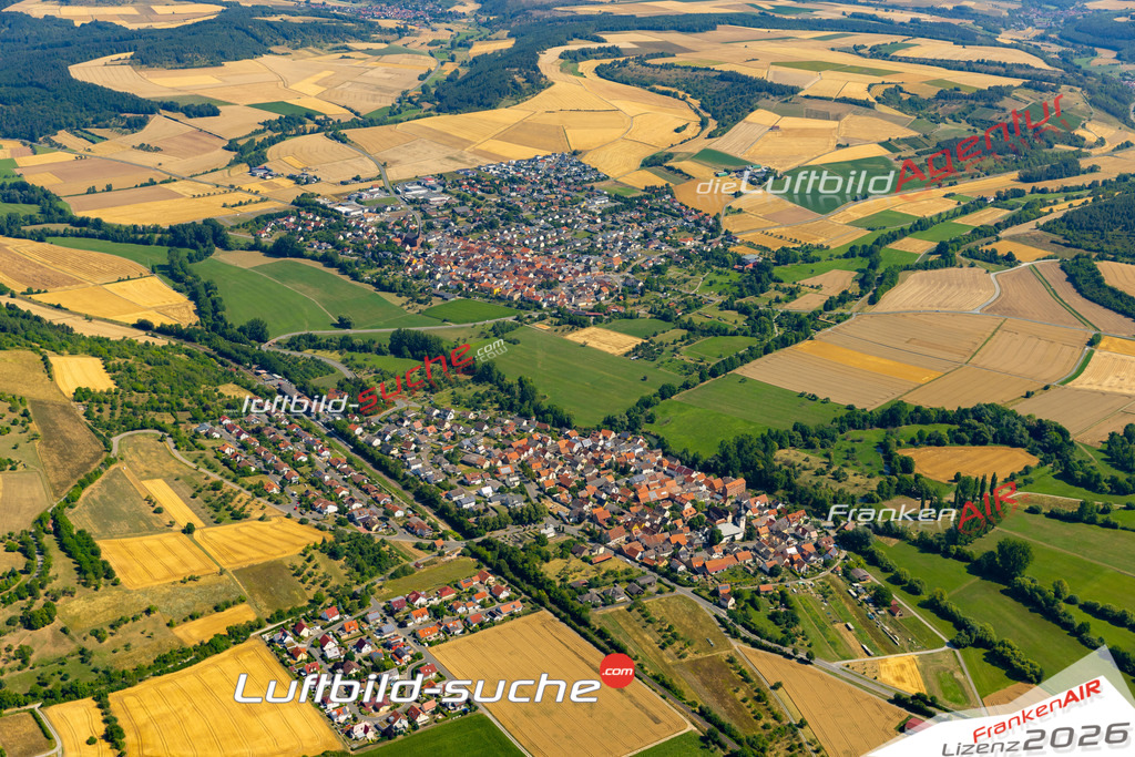 Das Luftbild zeigt : Hochhausen Tauberbischofsheim - Die Luftaufnahme wurde 2023 vom UL-Flugzeug aus erstellt ( keine Drohne ) - Hochauflösende Luftaufnahme - Für grossformatige Ausdrucke geeignet. Die Geschenkidee !Mit Lizenz und Bildrechte bestellbar