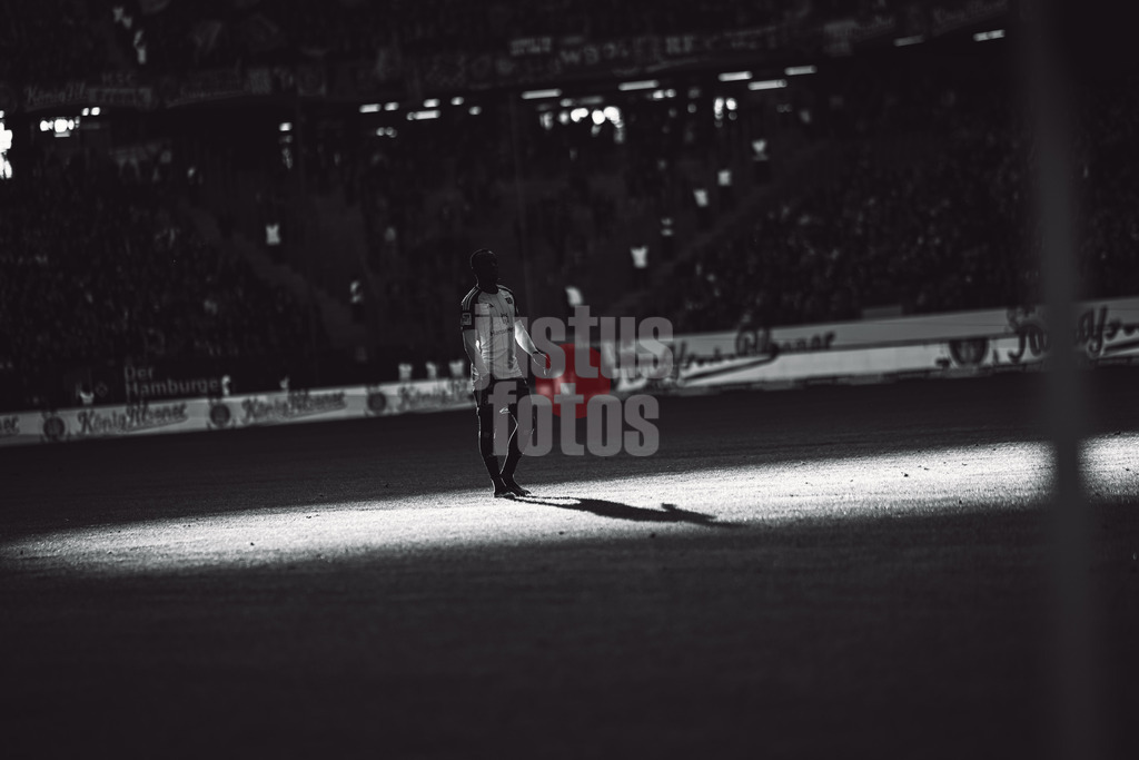 Fußball | Männer | Saison 2023/2024 | 2. Fußball-Bundesliga | 19. Spieltag | Hamburger SV vs. Karlsruher SC | 28.01.2024 | Jean-Luc Dompe (#27, HSV)