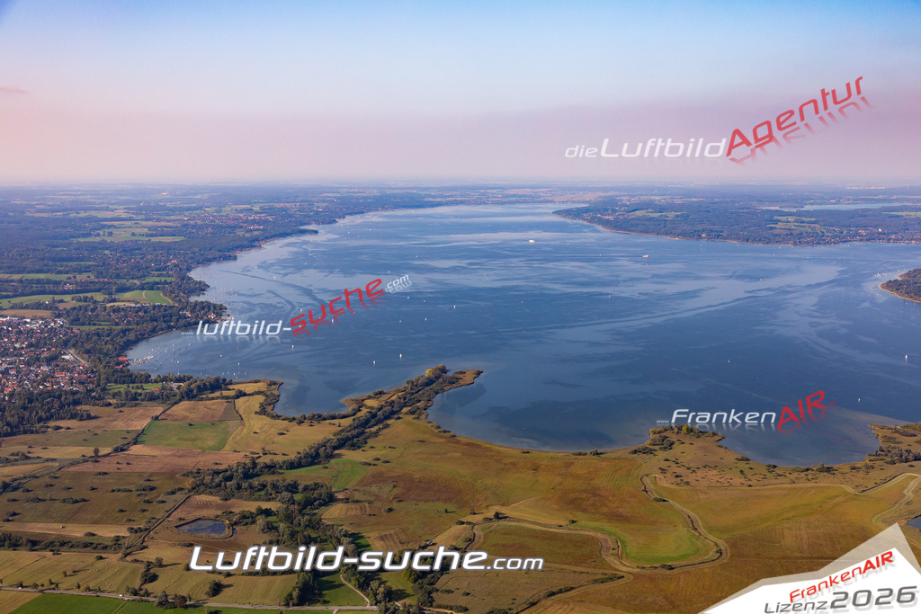 Aktuelles Luftbild von ammer ammersee - Die Luftaufnahme wurde 2020 mittels UL-Flugzeug erstellt ( keine Drohne ) - hochauflösende Kamera-Systeme von  Canon -Beste Qualität - Für grossformatige Ausdrucke geeignet. Die Geschenkidee !