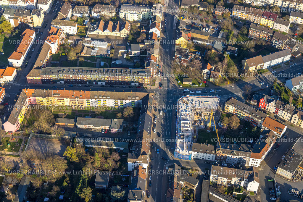 Hamm240305359 | Luftbild, Baustelle mit Neubau Alleestraße Ecke Goethestraße, Mitte, Hamm, Ruhrgebiet, Nordrhein-Westfalen, Deutschland