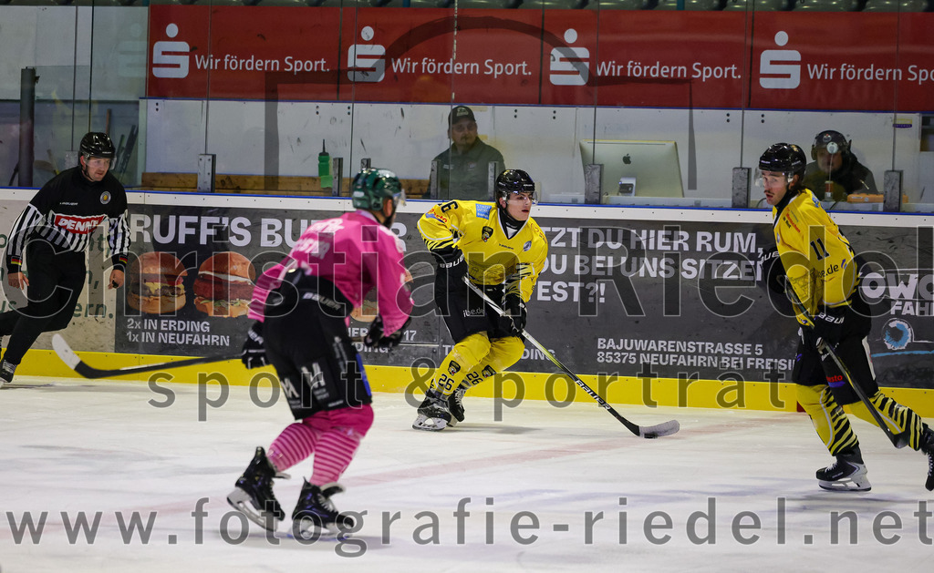 2025-10-10_069_TSV_Erding_gegen_onesto_Tigers_Bayreuth | Erding, Deutschland, 10.10.2025:Eishockey, Oberliga Süd 2025 / 2026, 7. Spieltag, TSV Erding gegen onesto Tigers Bayreuth, Endergebnis: 2:5Lennard Habeck (onesto Tigers Bayreuth, #26)Foto: Christian Riedel / fotografie-riedel.net