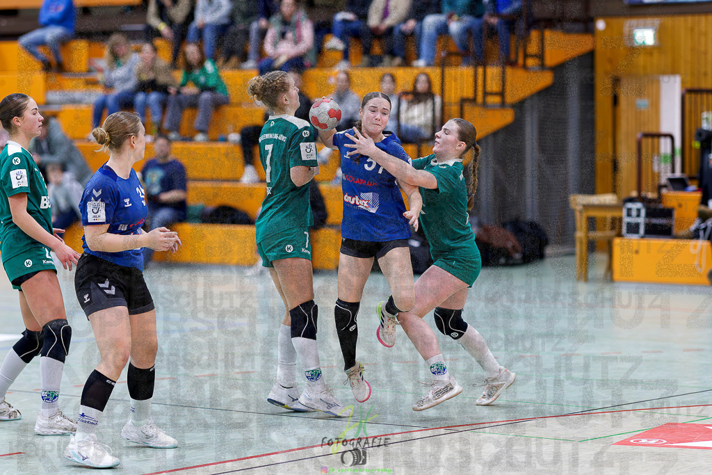 Jugenbundesliga wJB; HSG Kleenheim/Langgöns - SG Kappelwindeck/Steinbach | Jugenbundesliga wJB; HSG Kleenheim/Langgöns - SG Kappelwindeck/Steinbach am 23.11.2025 in Oberkleen (Weidig-Halle)Photo © 2025 - Jörg Heinrich - Realisiert mit Pictrs.com