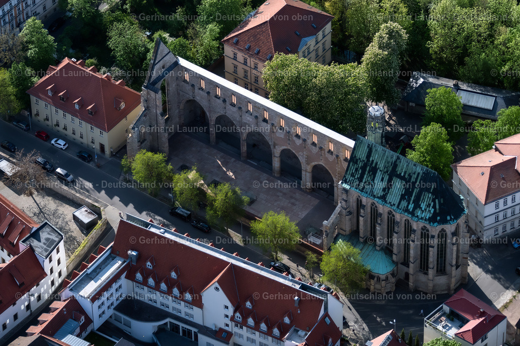 4025945 | ERFURT 06.05.2020 Ruine des Kirchengebäude der " Barfüßerkirche " an der Barfüßerstraße im Ortsteil Altstadt in Erfurt im Bundesland Thüringen, Deutschland. // Ruins of church building " Barfuesserkirche " on Barfuesserstrasse in the district Altstadt in Erfurt in the state Thuringia, Germany. Foto: Gerhard Launer
