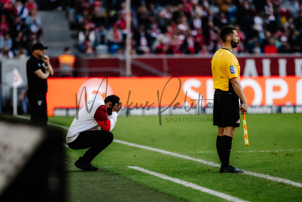 2. Bundesliga, Saison 2024/25, 28. Spieltag: Fortuna Düsseldorf - SC Preußen Münster | Düsseldorf, 05.04.2025: 2. Bundesliga, 28. Spieltag, Fortuna Düsseldorf gegen SC Preußen Münster in der Merkur Spiel-Arena in Düsseldorf. Foto: sportfotografie.ms | Markus Paletta - Realisiert mit Pictrs.com