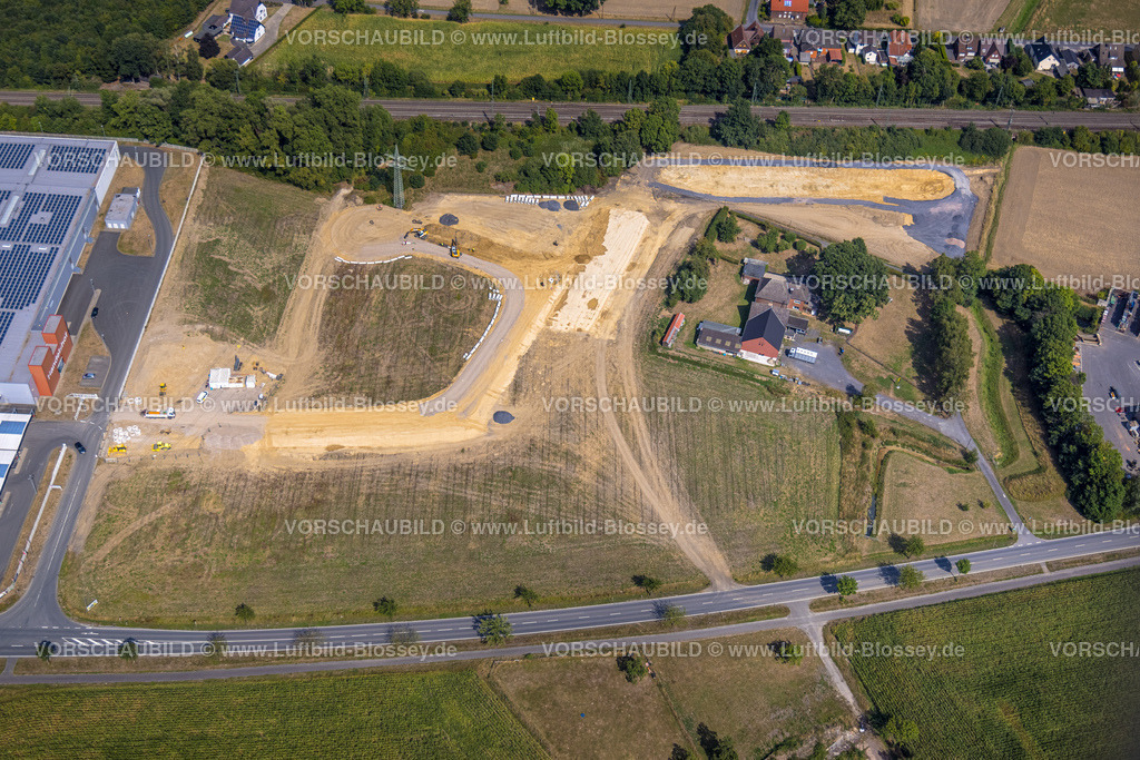 Hamm220809582Bockum-Hoevel | Luftbild, Baustelle für neues Gewerbegebiet Lipperandstraße, Handelshof, Bockum-Hövel, Hamm, Ruhrgebiet, Nordrhein-Westfalen, Deutschland