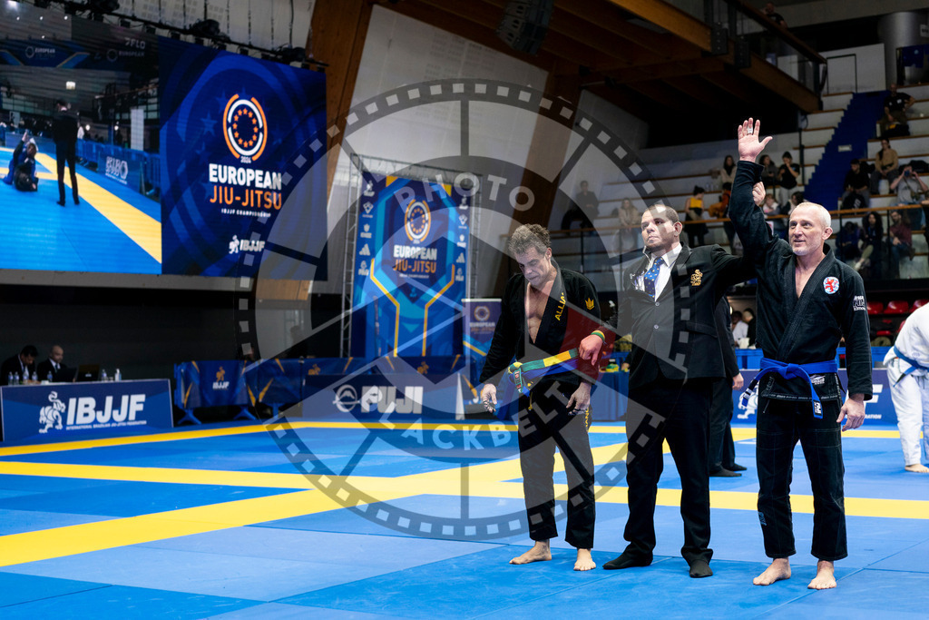 20240122PBB6044 | Fighters compete during the second day of the IBJJF European Championship in Paris, France, on January 22, 2024.