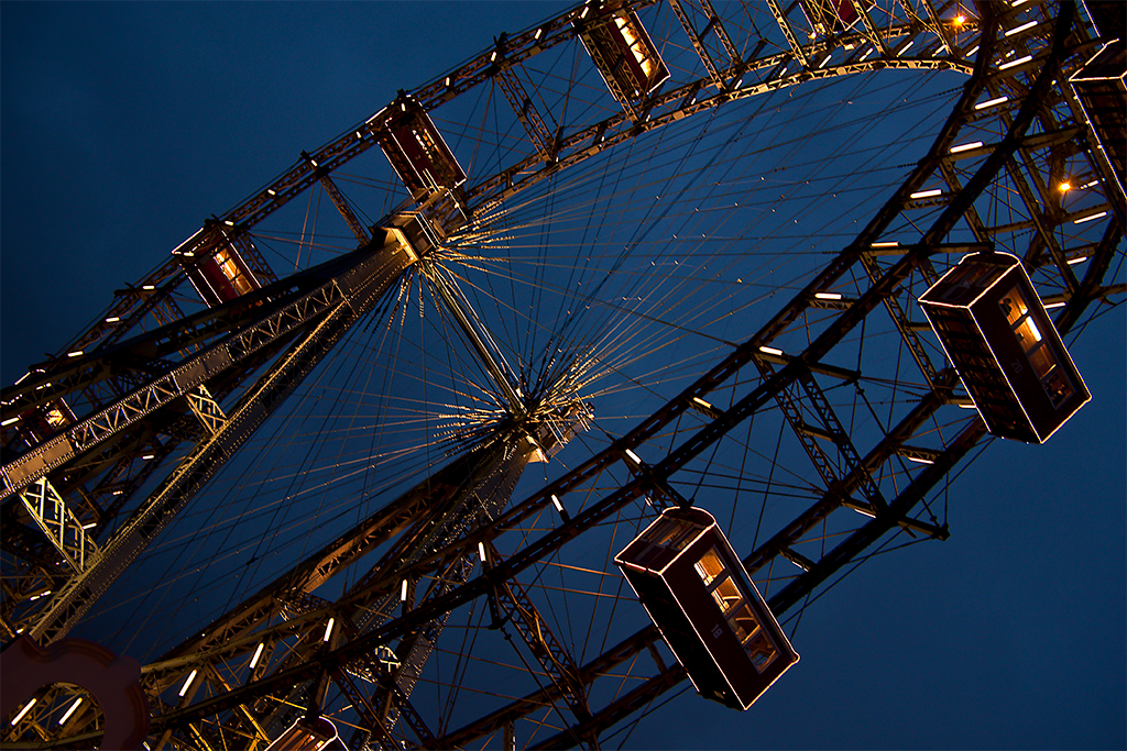 Riesenrad Wien | Wiener Riesenrad bei Nacht - Realisiert mit Pictrs.com