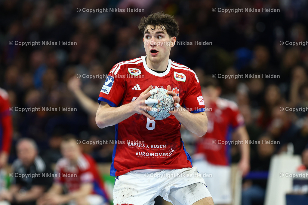 NH_HSVHamburg_MTMelsungen_HandballBundesliga_22022026 | #6 Elias Kofler (Handball Sport Verein Hamburg)Handball I Herren I Bundesliga (Daikin HBL) I Saison 2025-2026 I 22. Spieltag I Handball Sport Verein Hamburg - MT Melsungen I 22.02.2026 I Barclays Arena