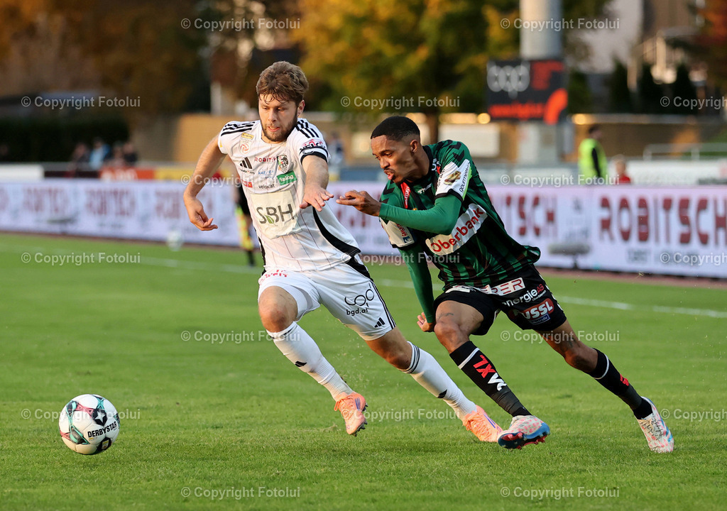 A_LUI_18102025_0002 | SPORT FUSSBALL ADMIRAL BUNDESLIGA RZ PELLETS WAC-SV OBERBANK RIED 18.10.25 IM BILD:DOMINIK BAUMGARTNER  (WAC) UND ANTONIO VAN DYK  (RIED) FOTO:FOTOLUI/MW
